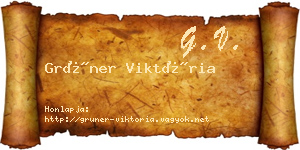 Grüner Viktória névjegykártya